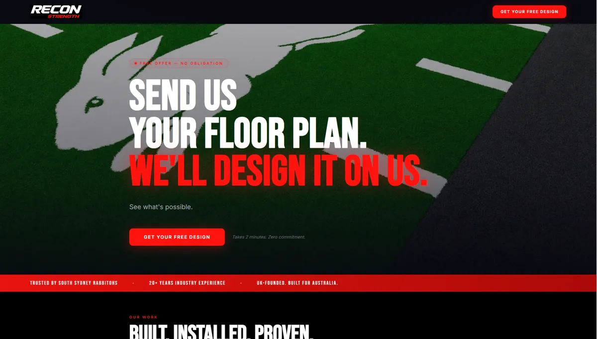 RECON flooring landing page